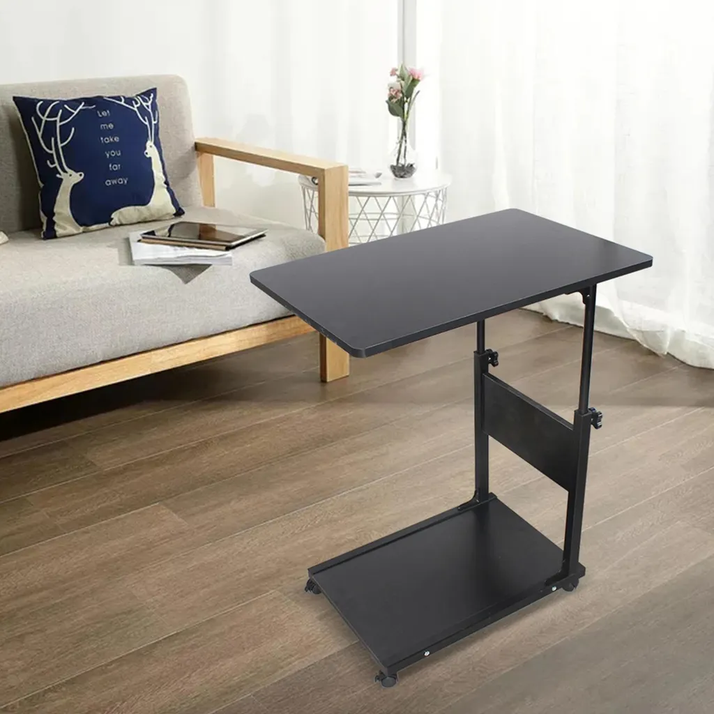 Table de lit ergonomique mobile pour limiter les maux de dos noire 60x40
