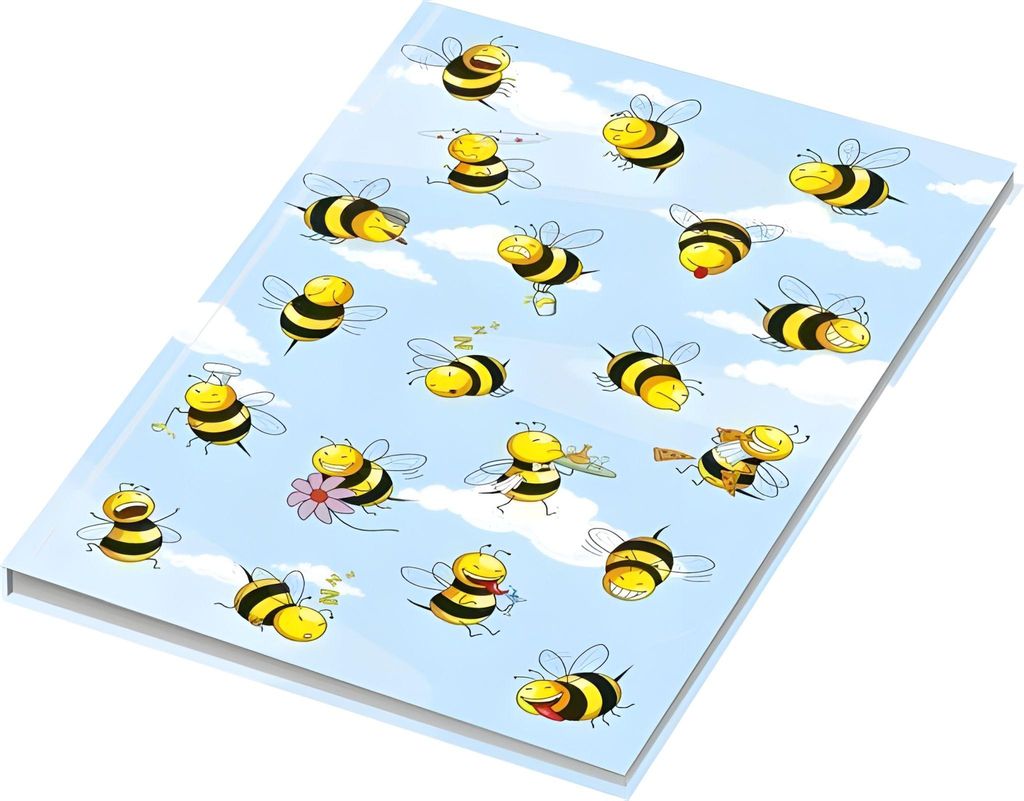 RNK Kladde / Notizbuch "Crazy Bees", blanko, DIN A5, 96 Produktbild 