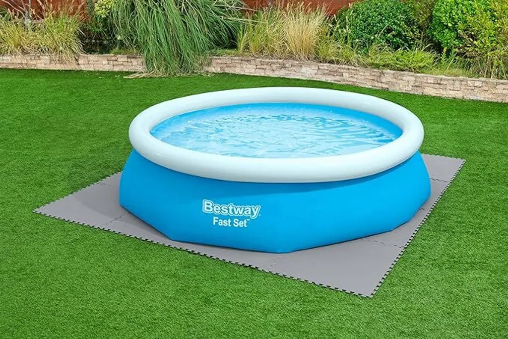 Pavimento Grigio per Piscina Bestway 78x78 cm 9pz Protezione e Stile