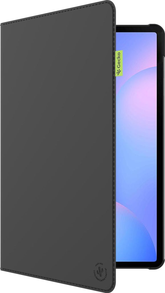 Gecko Covers - Tablet Hülle / Cover aus Kaktusschale geeignet für Samsung Galaxy Tab S10 FE Plus - Schlaf/Wach Funktion - Schwarz