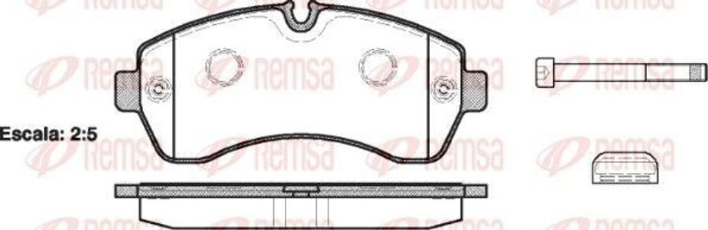 REMSA Bremsbeläge Satz Vorne Bremsklötze für VW CRAFTER 30-50 Kasten (2E) 1243.00