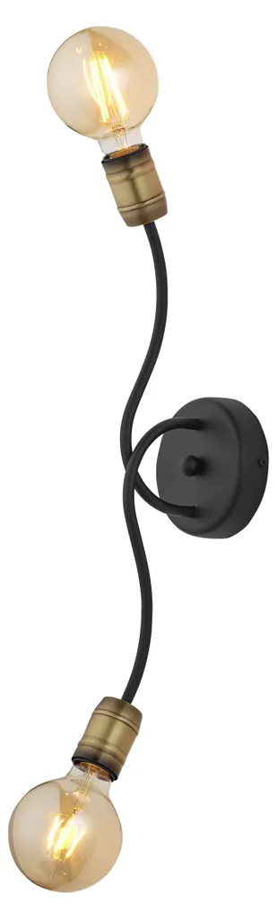 Luminaire mural design bicolore noir et doré Jupiter LUCE PAT. 54cm