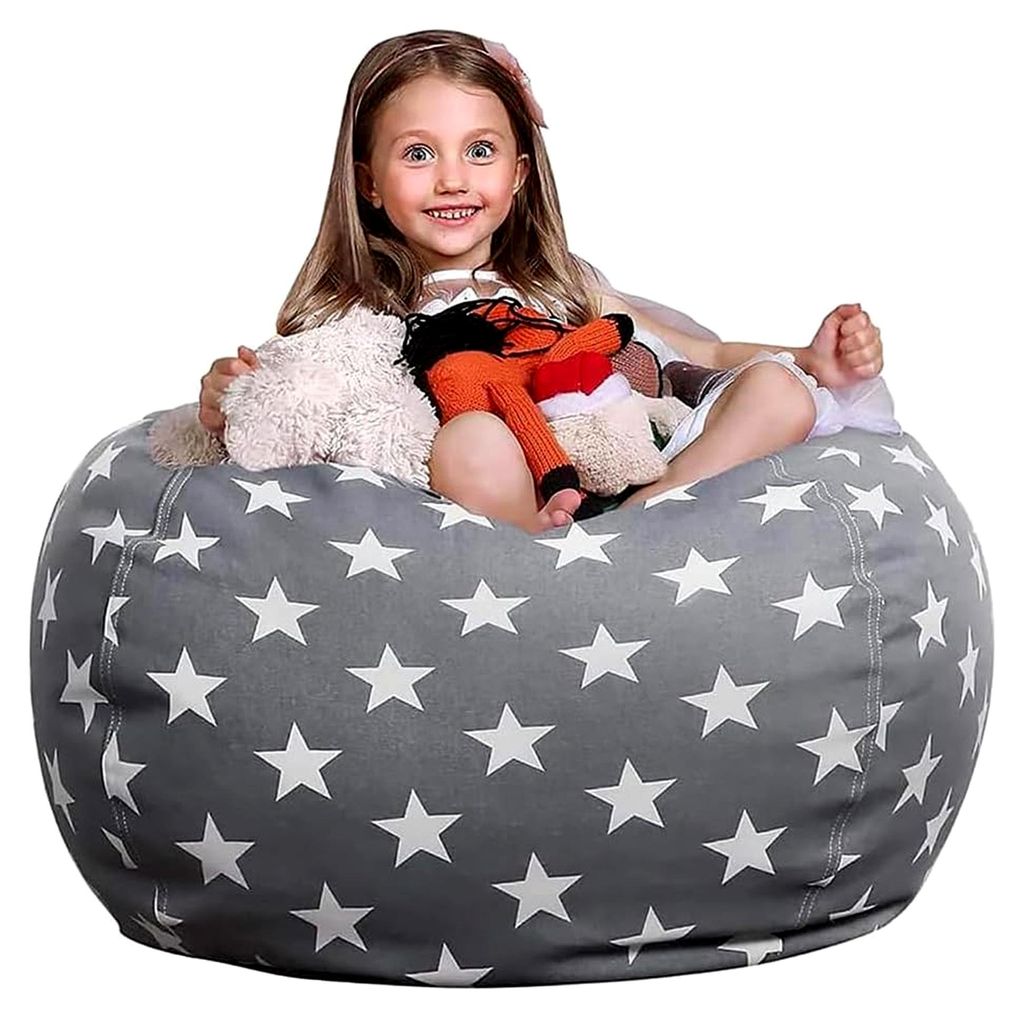 Aufbewahrungstasche für Spielzeug, Sitzsack, Kissen, Plüsch, bequem und langlebig, Toy Storage Bag für Lesen und Aufbewahrung von Spielzeug