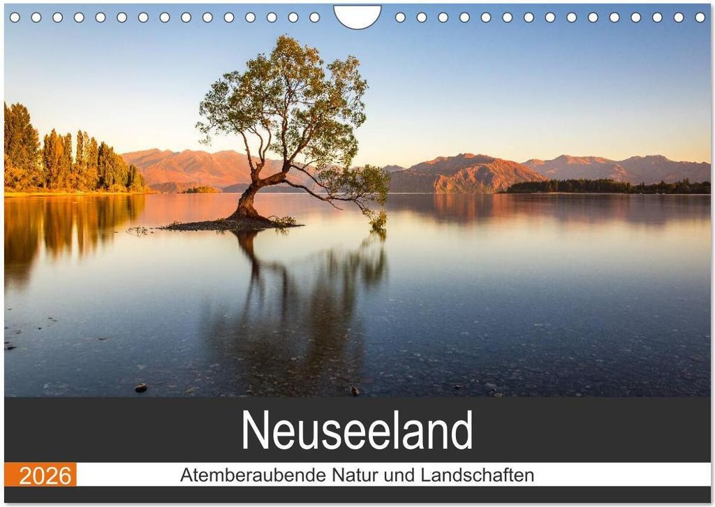 Neuseeland - Atemberaubende Natur und Landschaften (Wandkalender 2026 DIN A4 quer), CALVENDO Monatskalender