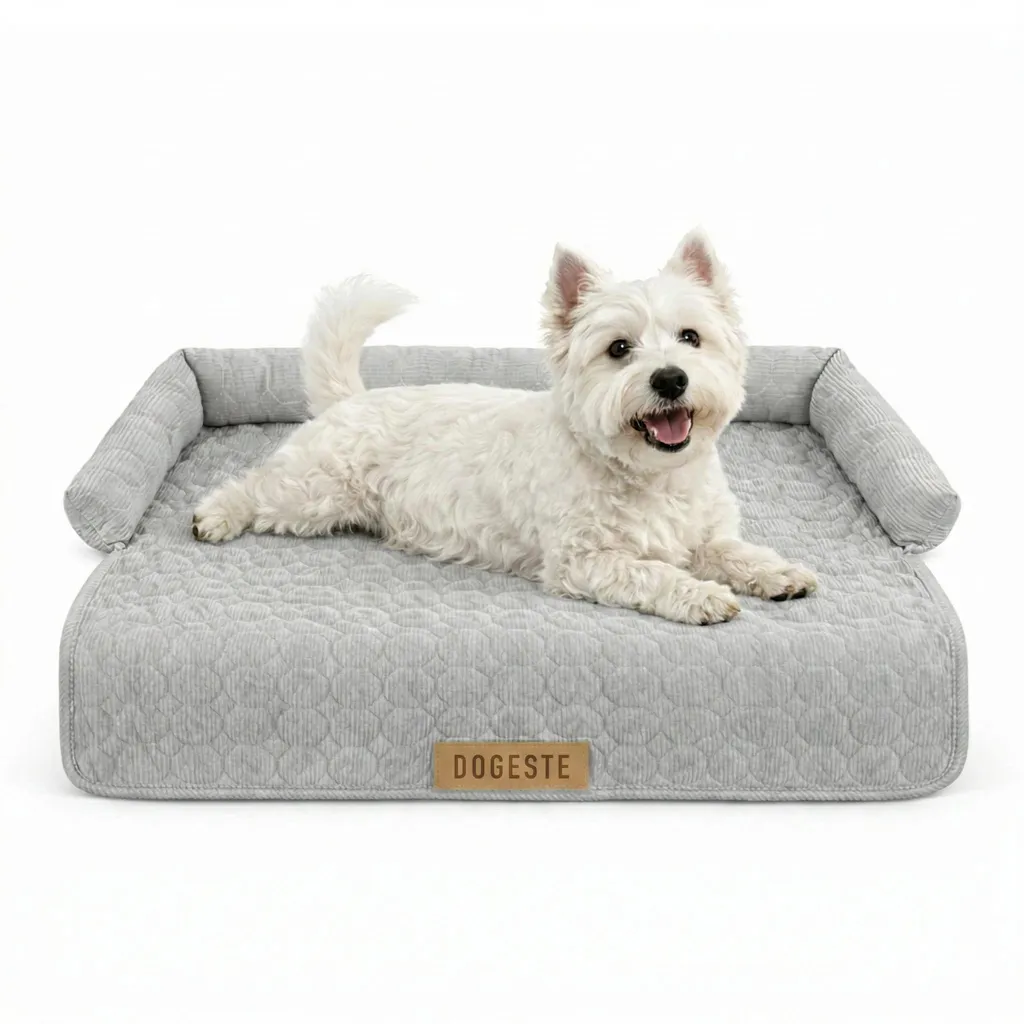 Panier pour chien pour canapé Dogeste SONA S 70x75 cm avec rebord gris
