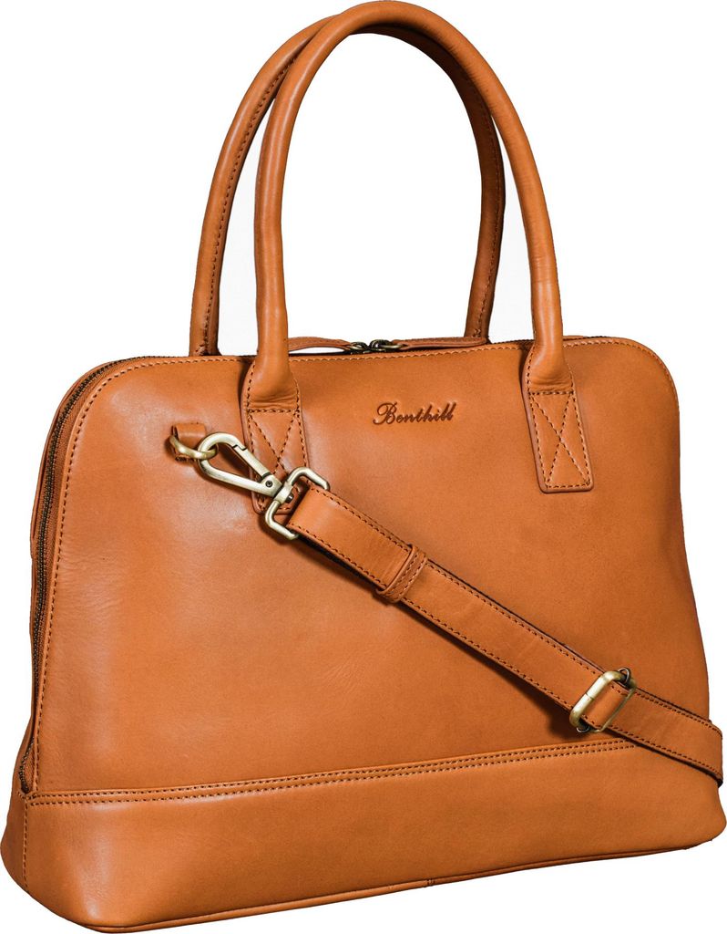 Benthill Handtasche Damen Leder Groß | Henkeltasche aus hochwertigem Rindsleder | Echt-Leder Vintage Frauen Schultertasche | Umhängetasche