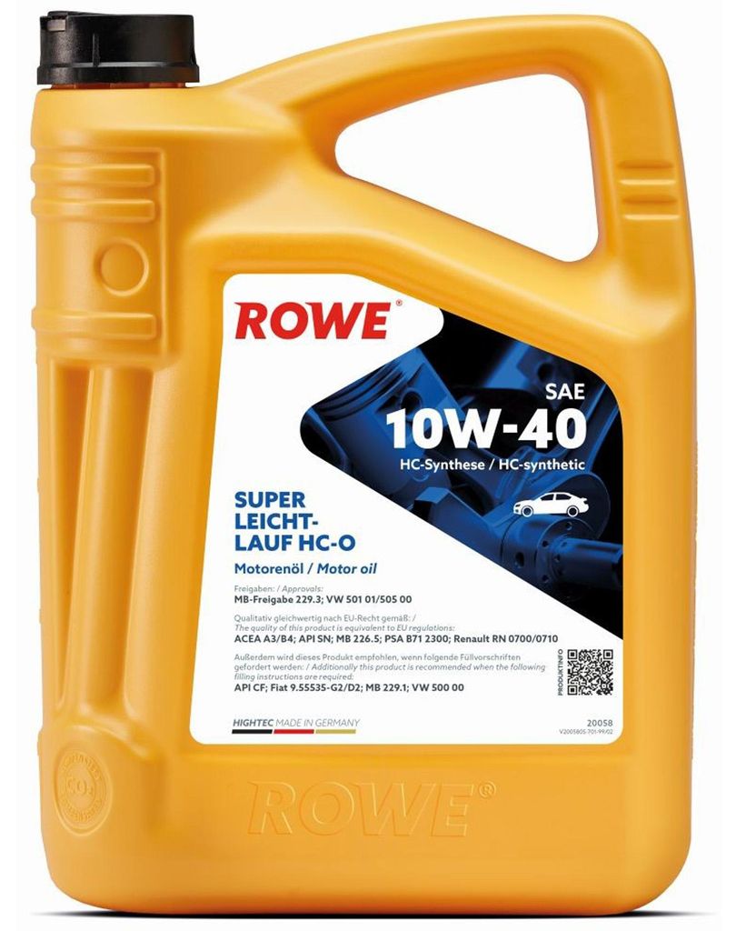 Rowe Hightec Super Leichtlauf HC-O SAE 10W-40 Motoröl, 5l