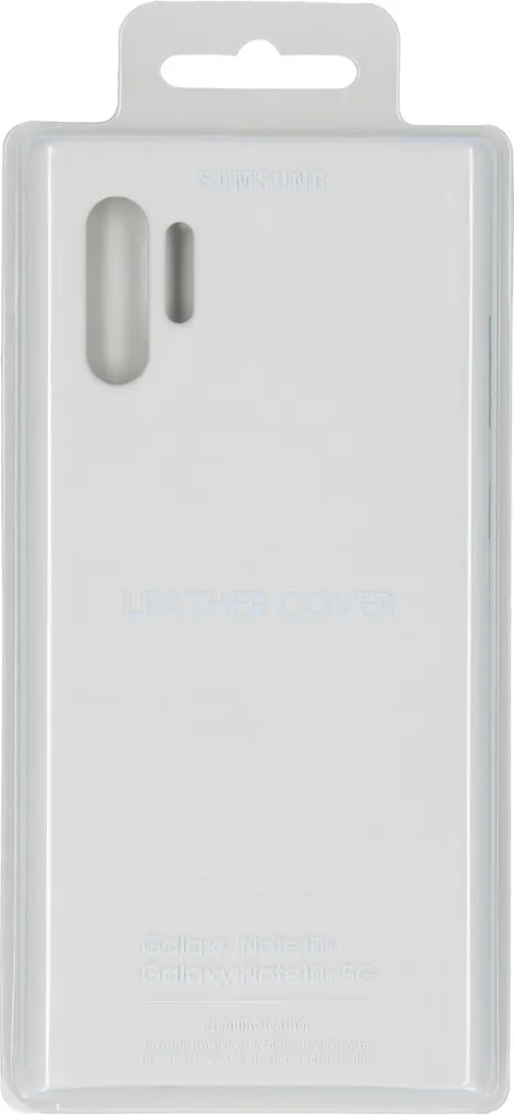 Coque Samsung Note 10+ EF-VN975LW en Cuir Blanc Finition Premium - 4