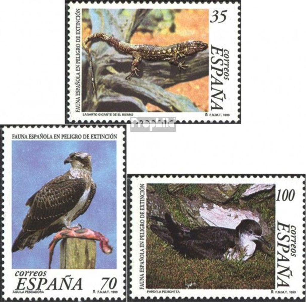 Briefmarken Spanien 1999 Mi 3449-3451 (kompl.Ausg.) Produktbild 