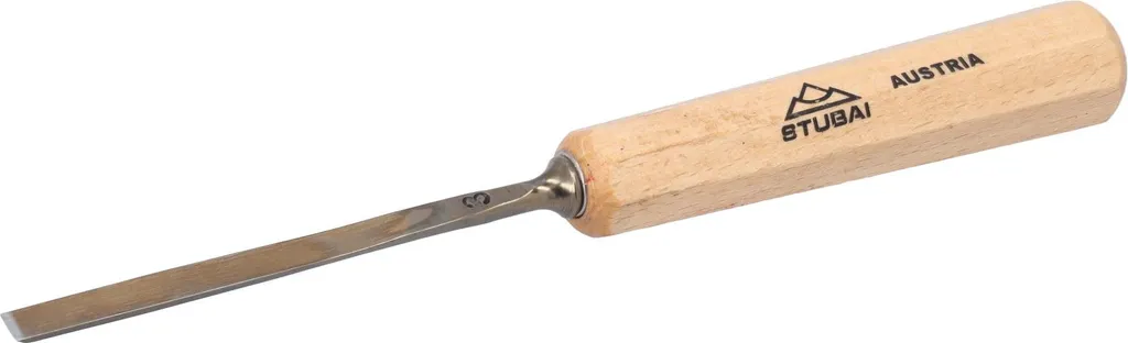 Stubai Serie 52 Scalpello Legno 5mm Forma 3 | Utensile Intaglio Professionale