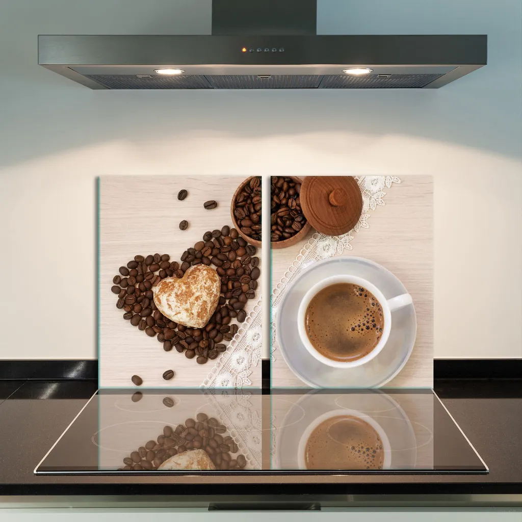 Coprifornelli Universale Vetro 2 Pezzi 40x52 Marrone | Paraschizzi Cucina - 11