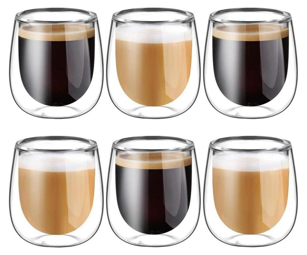 Dvoustěnné šálky na espresso 100 ml z borosilikátového Obrázek produktu 