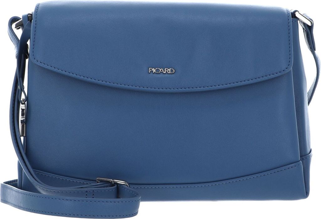 PICARD Leder Schultertasche Umhängetasche Really Shoulder Bag Wintersky blau