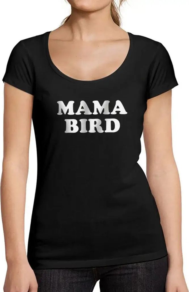 Damen Grafik T-Shirt Wo Mama Bird Öko-Verantwortlich Vintage Jahrgang Kurzarm Lustige Druck Geburtstag Geschenk Frau