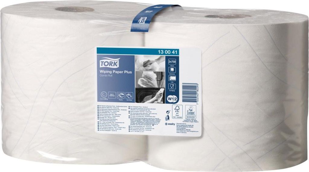 Rouleau d'essuyage multi-usage TORK 2 plis blanc 255 m - Image du produit 
