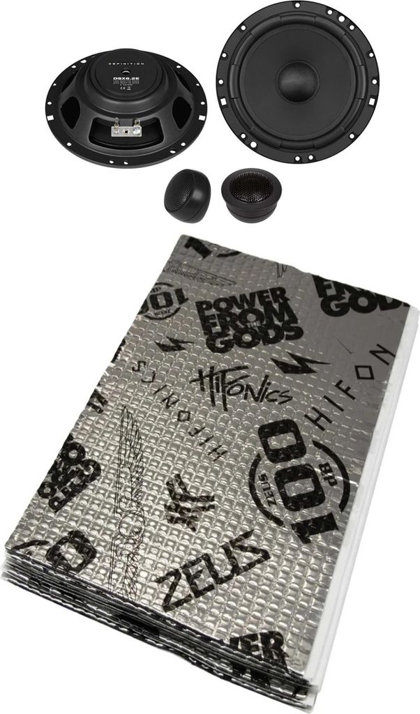 Lautsprecher Crunch DSX6.2E inkl. Hifonics Dämmpaket 100db -