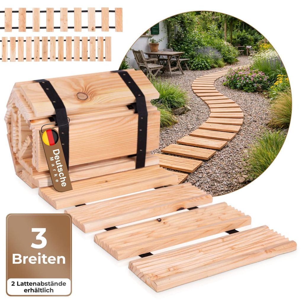 BOOGARDI Rollweg aus Lärche in 6 Größen 250cm lang · 50cm Produktbild 