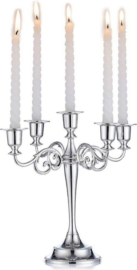 Chandelier 11x27cm argent en aluminium inoxydable - Finition haute brillance