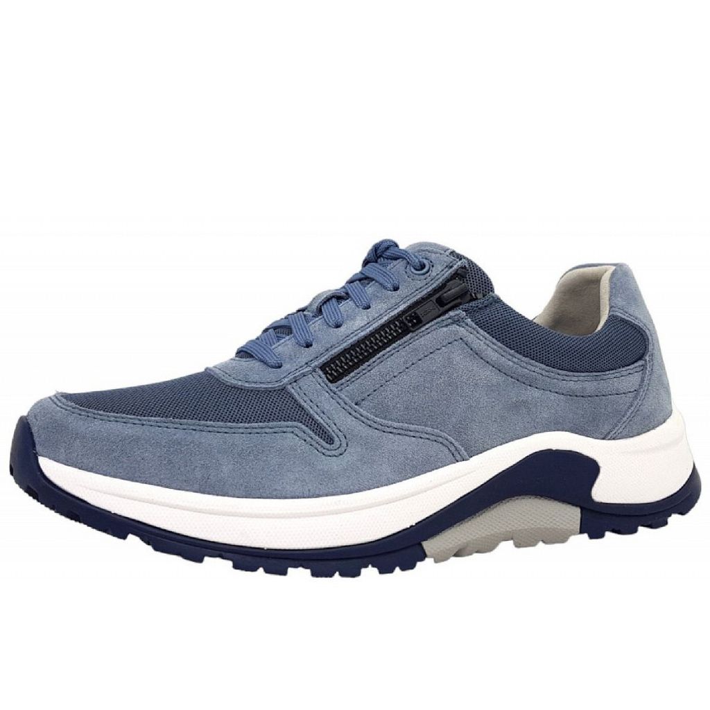 Gabor Shoes Rolling Soft Sneaker blau nautic Dreamvelour/Mesh Herren