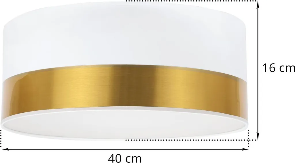 Plafonnier Elegance Plexiglas Blanc et Or 40cm E27 pour Salon Chic - 5