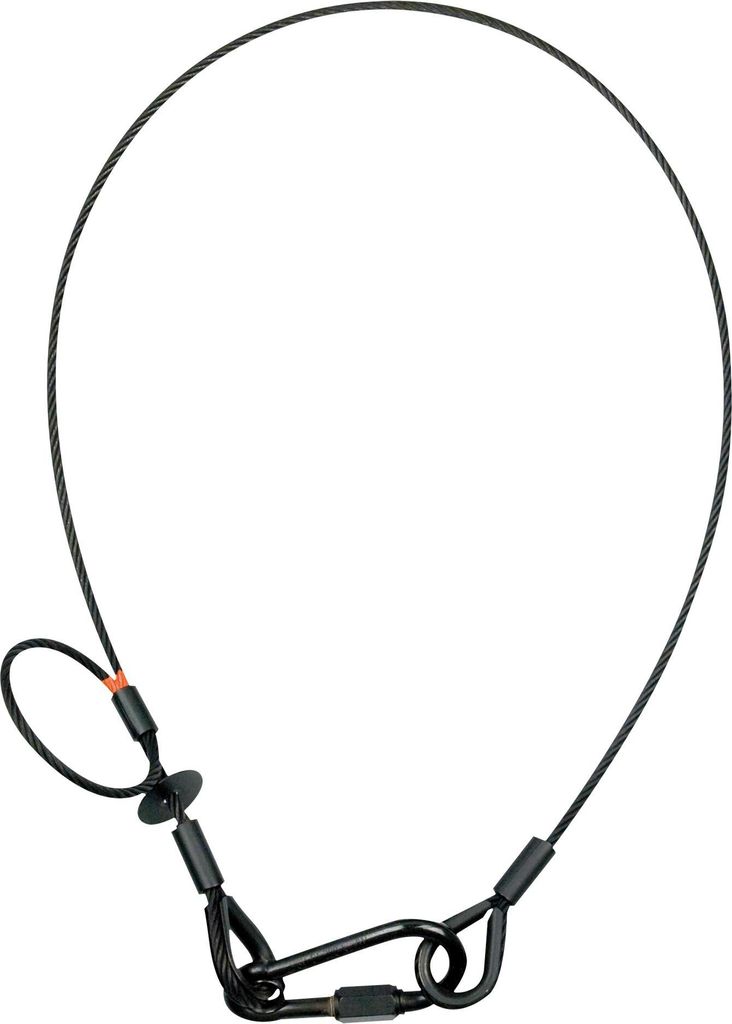 Saveking Safety Cable 5 mm - BGV-C1 WLL: 60 kg - 100 cm - Schwarz
