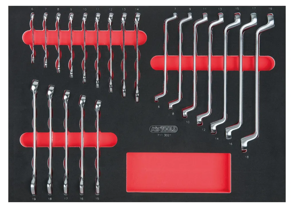 Set de clés mixtes KS Tools 21 pièces avec module de rangement SCS