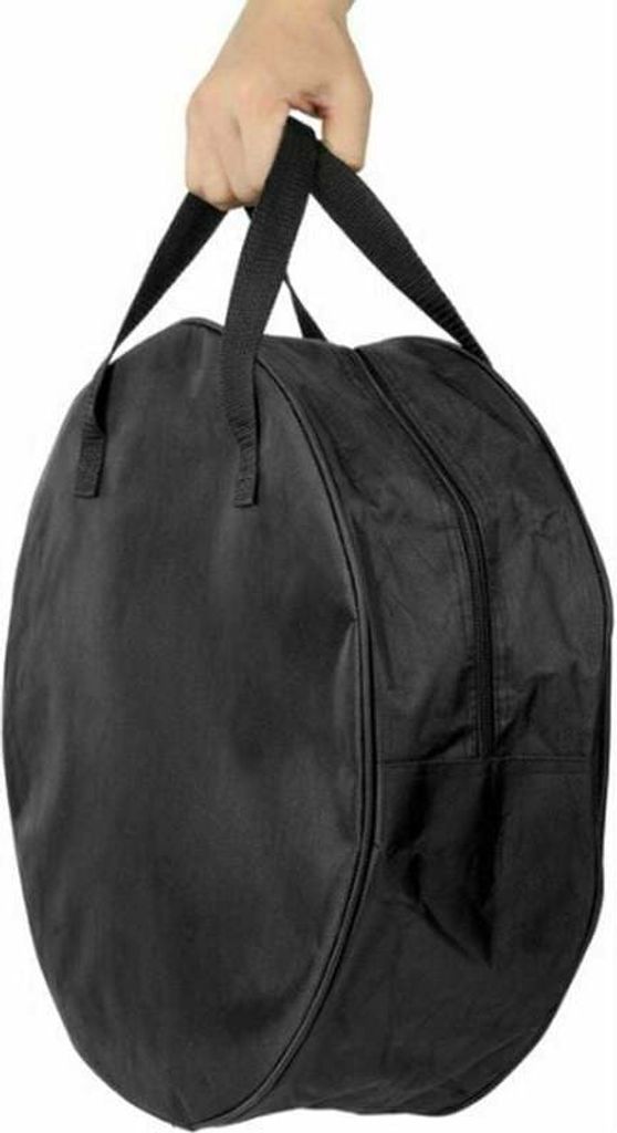 16 Zoll Schlauchtasche mit Tragegriff Doppelreißverschluss Schwarze runde Schlauchtasche für Wohnwagen Caravan Gartengeräte 600D Oxford-Gewebe
