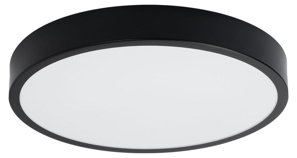 Deckenleuchte Aluminium LED D: 50 cm rund Schwarz Weiß 3000 K warmweiß 2539 lm Modern Deckenlampe