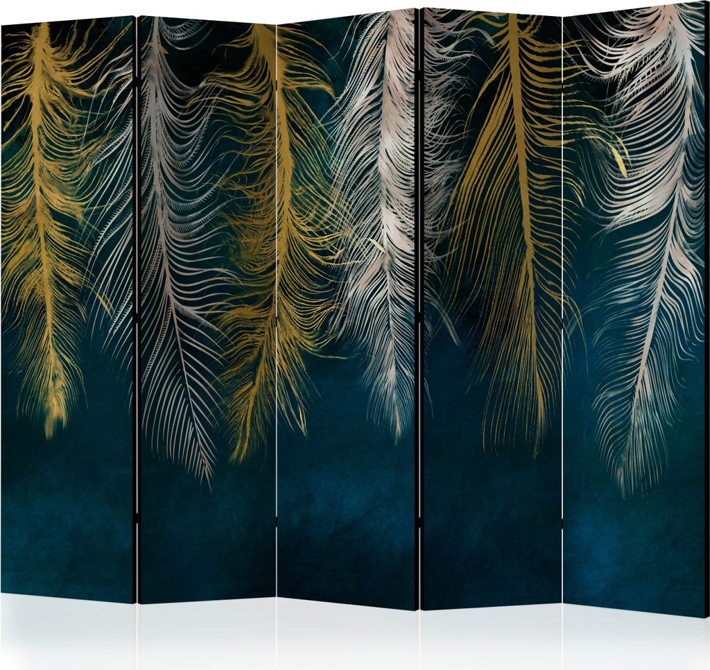 Neuheit! Dekorativer Paravent Raumteiler Trennwand Foto-Paravent Spanische Wand XXL FEDER 225x172 cm b-A-0812-z-c