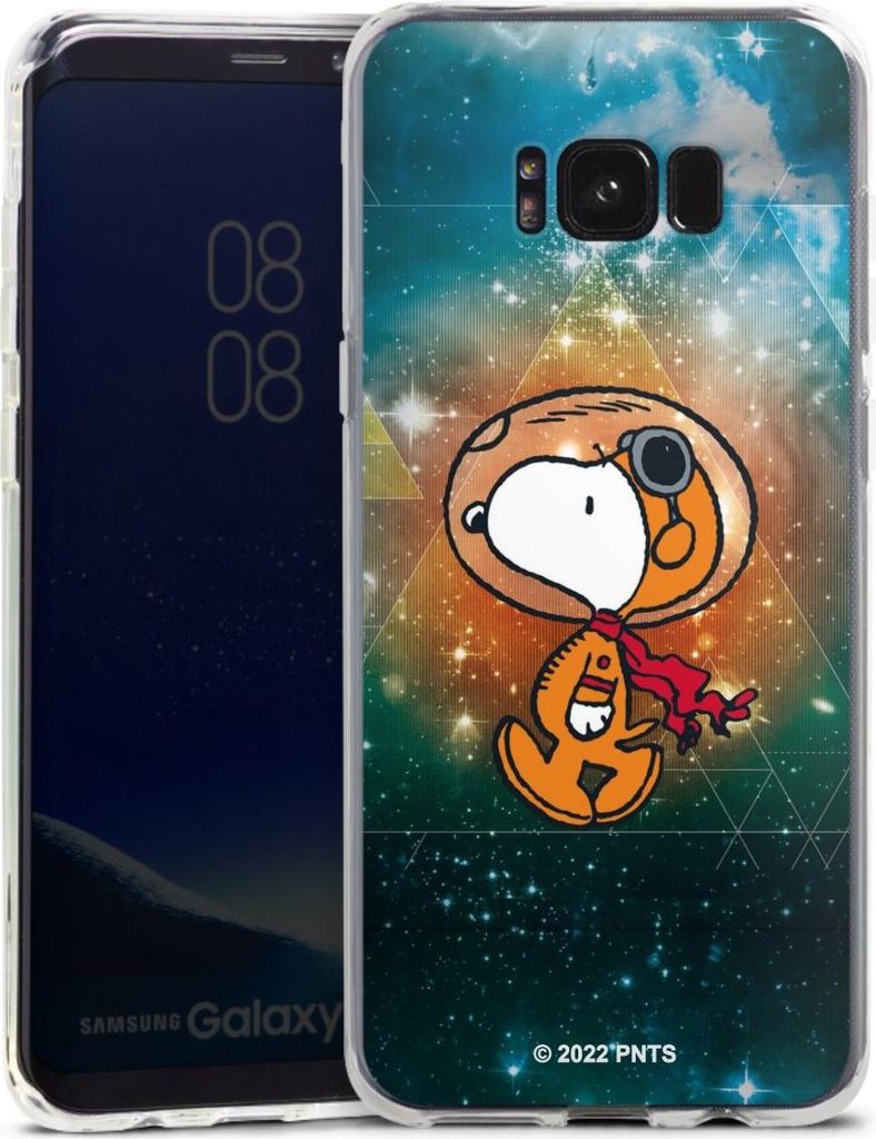 DeinDesign Handyhülle für Samsung Galaxy S8 Plus Silikon Hülle Case Smartphone Schutzhülle Astronaut Offizielles Lizenzprodukt Snoopy