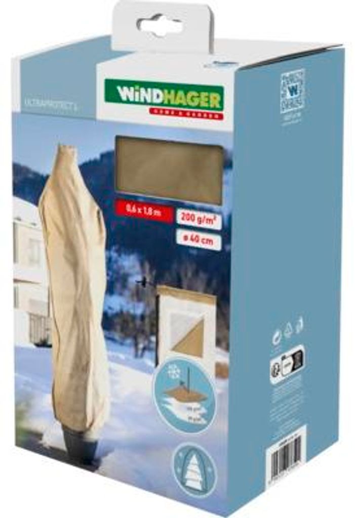 Winterschutz Vlieshaube Windhager ULTRAPROTECT L 0,6 x 1,8 m beige Vlies 200 g / qm