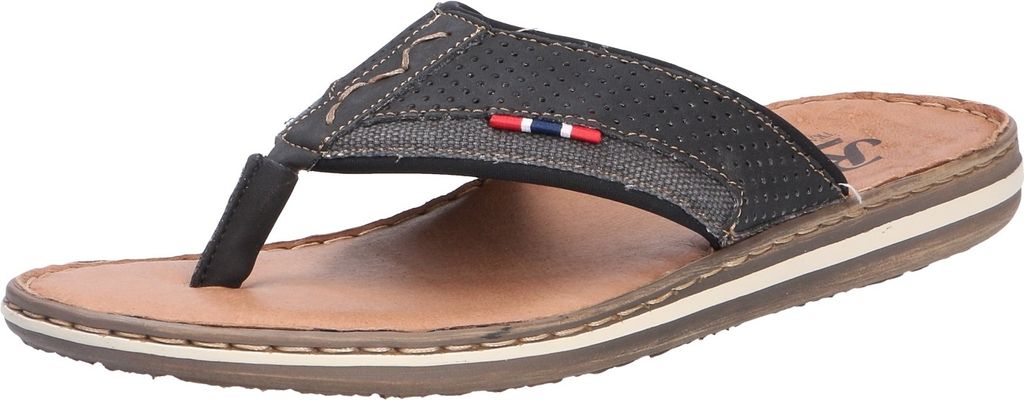 Rieker Pantolette Herren Flip Flop Zehensteg Schwarz Produktbild 
