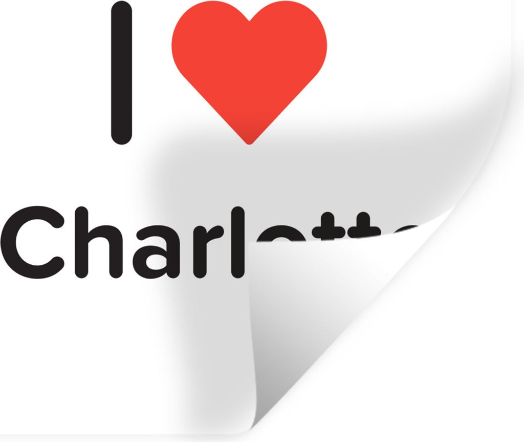 MuchoWow Wandtattoo Wandsticker Wandaufkleber Ich liebe - Charlotte - Mädchen 50x50 cm Selbstklebend und Repositionierbar - Selbstklebend - Foto...