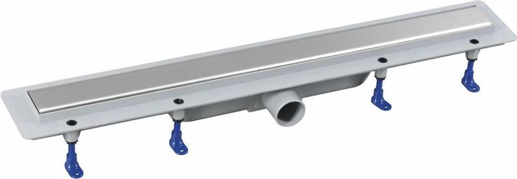 Polysan FLISE Bodenrinne mit Rost aus Edelstahl für Fliesen, L-910, DN50