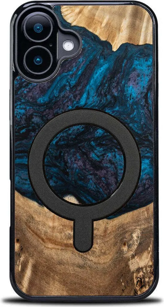 Cover Legno iPhone 16 Plus MagSafe - Bewood Unique Neptune Artigianale