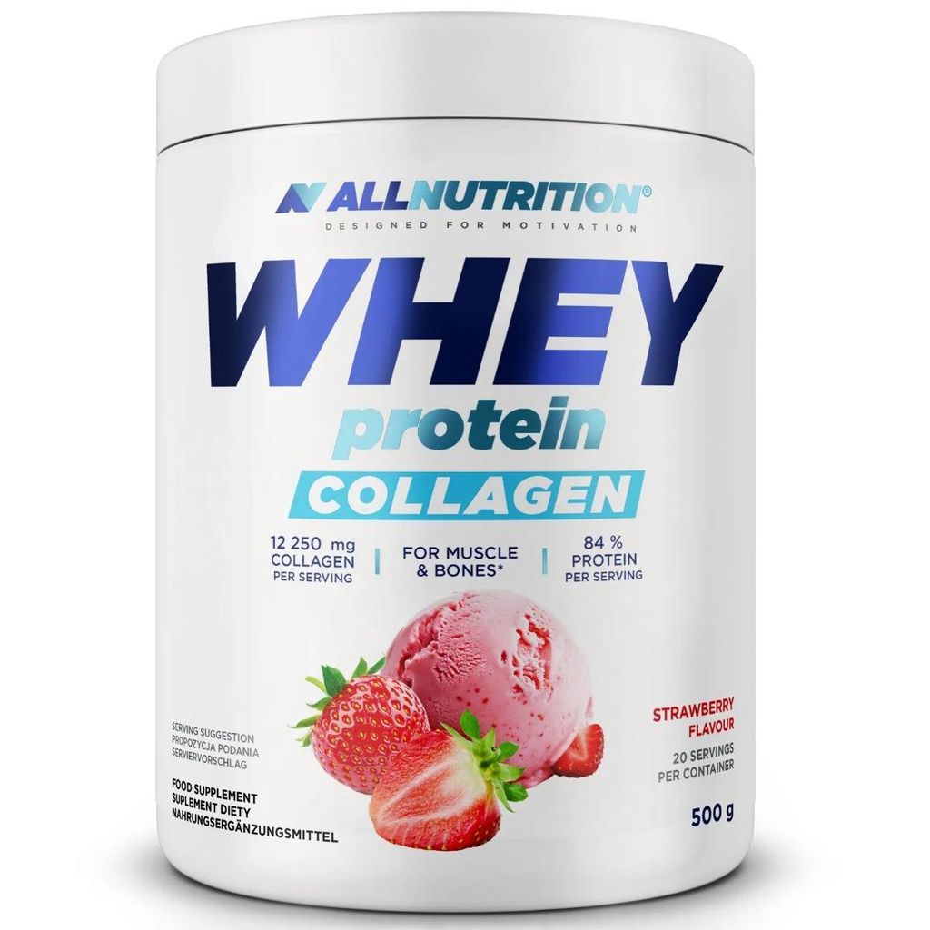 ALLNUTRITION Whey Protein Collagen 500g Erdbeere Produktbild 