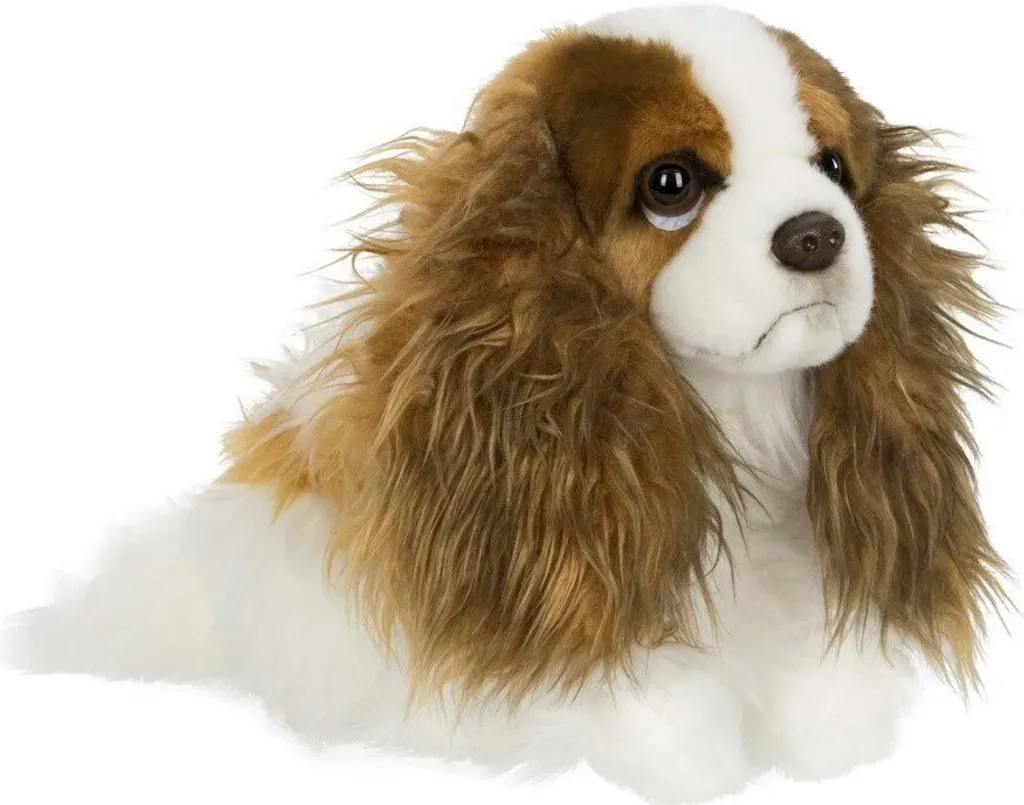 Peluche Chien King Charles Spaniel 26cm - Alternative Réaliste et Douce