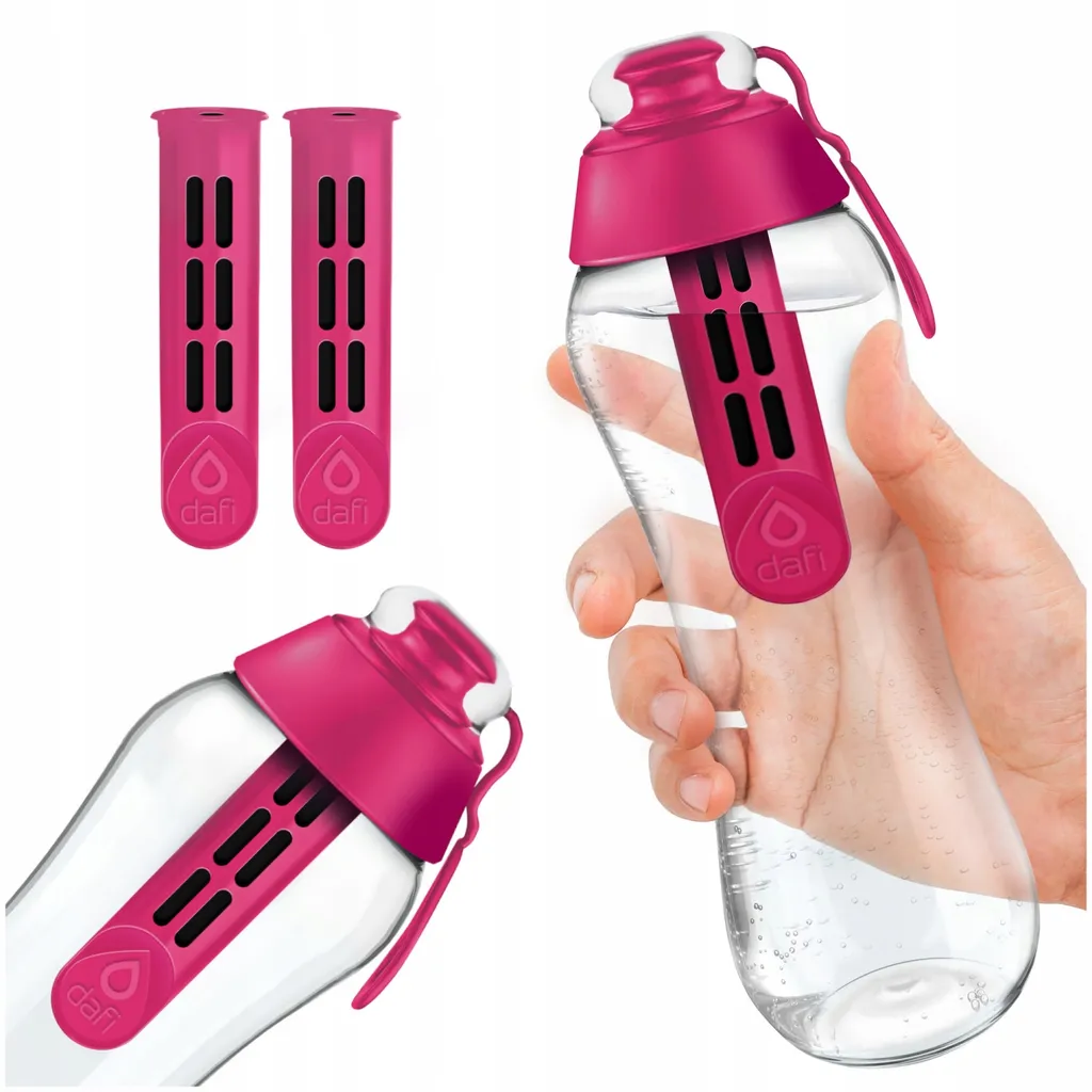 Dafi Borraccia Filtrante 0,7L Rosa + 2 Ricambi | Idratazione Eco-Chic - 1
