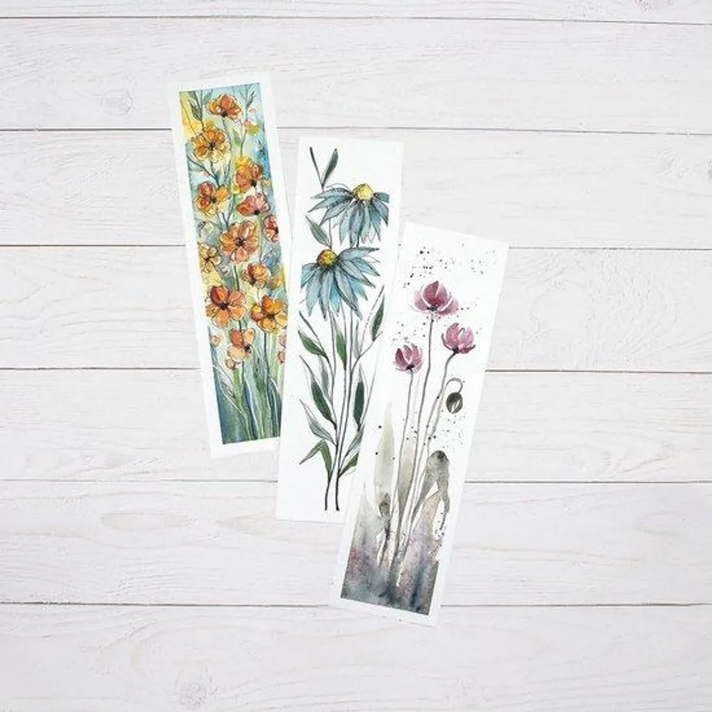 Bloc Marque-pages Aquarelle 100% Coton - Évitez le papier qui gondole