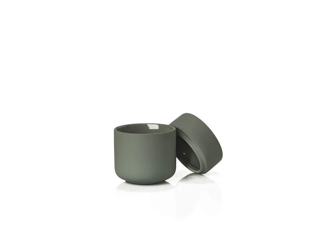 Jarre Grès Vert Olive Zone Denmark Ume avec Finition Soft Touch Mate - 2