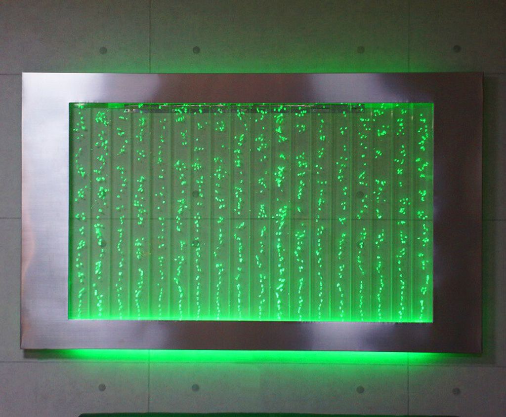 Wandpaneel mit Wasserblasen LED Wasserwand Designer Wasser Bild Auqarium Neu