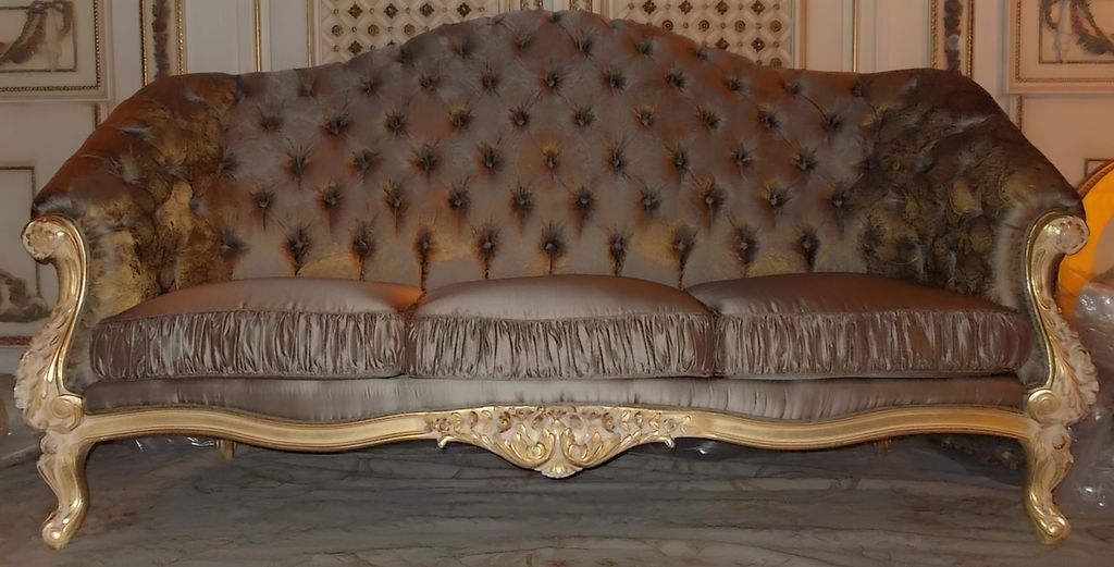 Sofa Couch Design Couchen Polster Textil Italienische Möbel Sitzer Bank 3 Sitzer