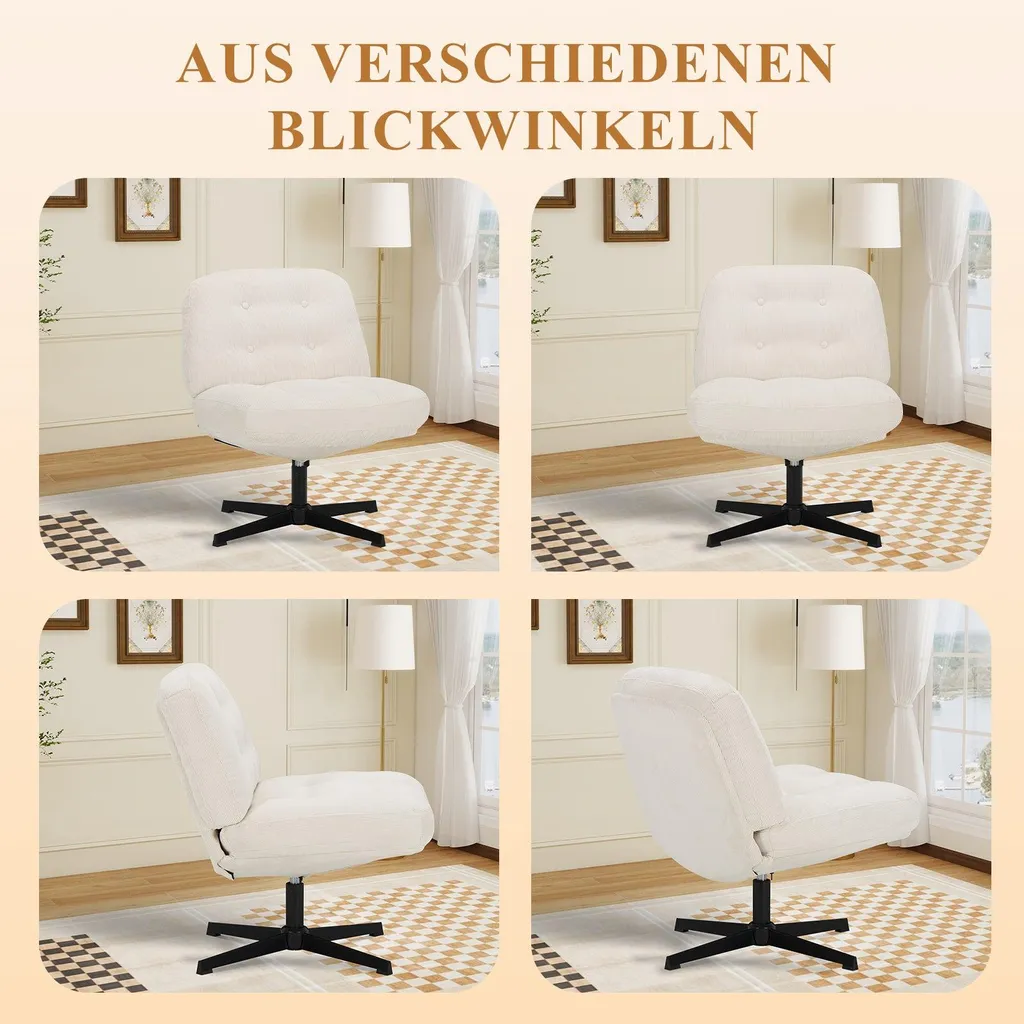 Chaise de bureau assise large mémoire de forme confort optimal blanc - 10
