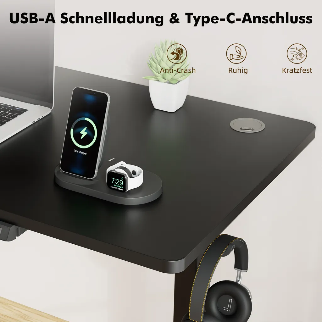 Bureau assis debout électrique compact 120 cm idéal pour studio - 10