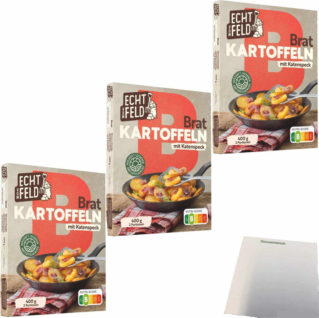 Echt vom Feld Bratkartoffeln mit Katenspeck 3er Pack Produktbild 