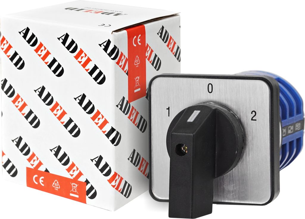 Drehschalter Nockenschalter Wendeschalter Motorschalter Schalter 1-0-2 On-Off-On 3-polig 3-Phasen 32A