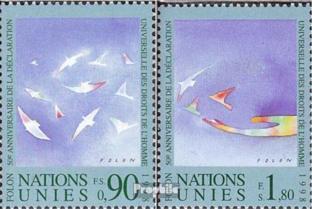 Briefmarken UNO - Genf 1998 Mi 350-351 (kompl.Ausg.) Produktbild 