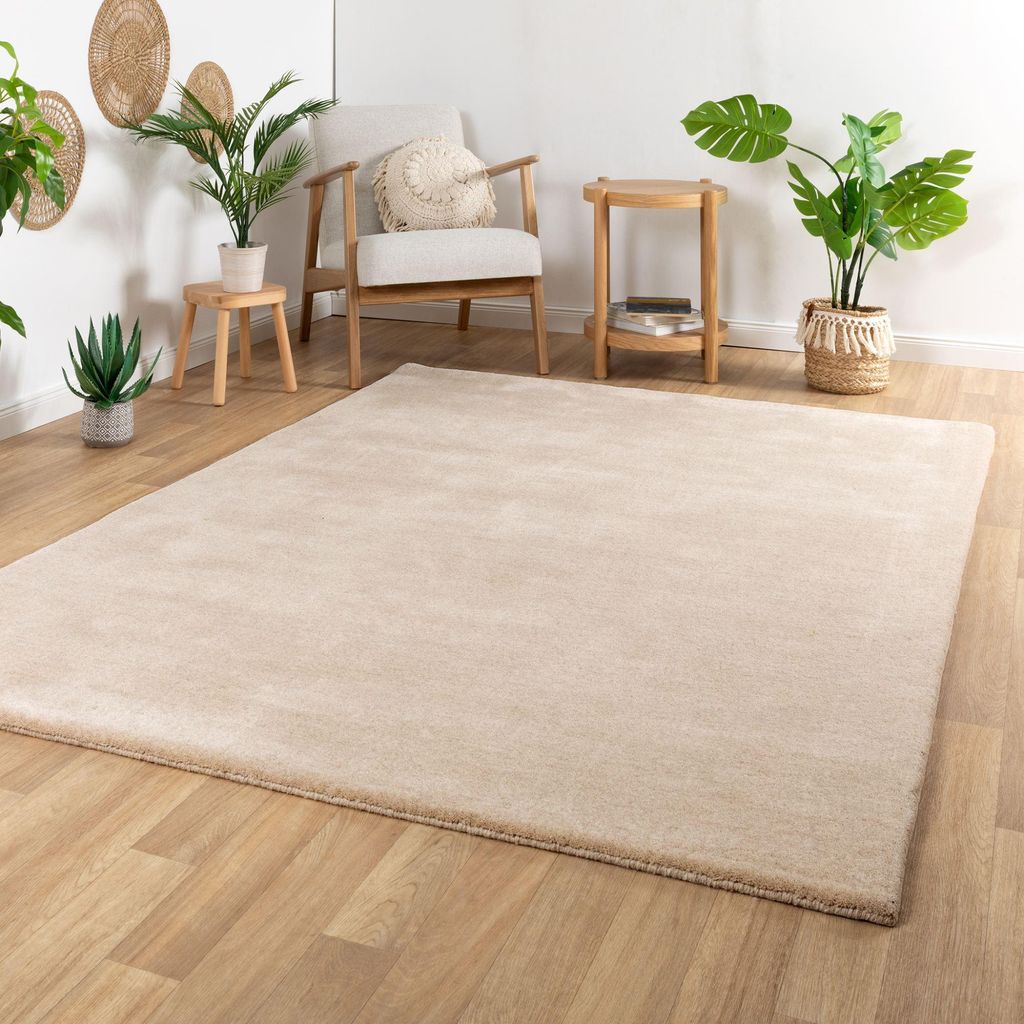 Steffensmeier Gabbeh Teppich Sali | 100 % Neuseeland Schurwolle | handloom | Wohnzimmer | super dicht | Beige, Größe 200x300 cm