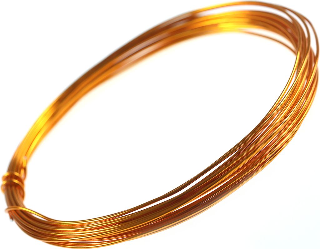 5m Aludraht Aluminiumdraht 1mm Dekodraht Schmuckdraht Bindedraht Farbwahl, Farbe:orange