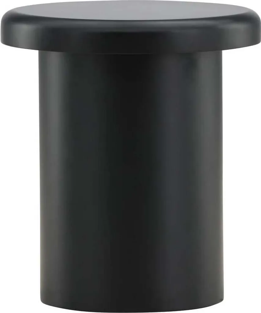 Table de chevet noire en bois et métal, meuble d'appoint de 40 cm